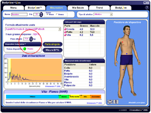 Software dell'Adipometro Bodymetrix  BX2000 : una misura di precisione dello spessore del tessuto adiposo
Click per ingrandire