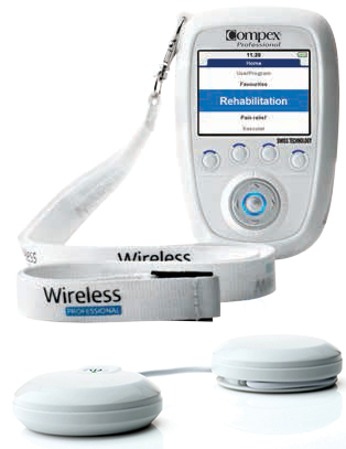 Compex Wireless Professionale: Grazie all'accesso diretto alle informazioni essenziali, oltre che ai programmi terapeutici preferiti, sviluppati e organizzati per l'uso professionale, Compex Wireless Professional consente di svolgere sessioni di elettroterapia rapide e agevoli
